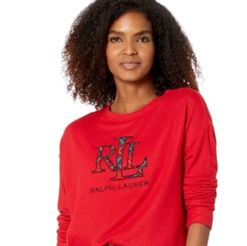 NWT Ralph Lauren Red Sleep Gown Pajamas Sz Large